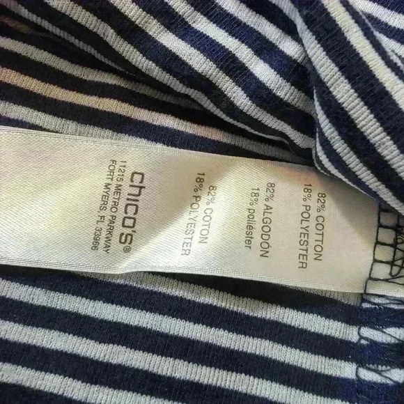 Weekends By Chicos 2 Jacket Womens Large Nautical Athleisure Comfort Travel - Picture 13 of 16